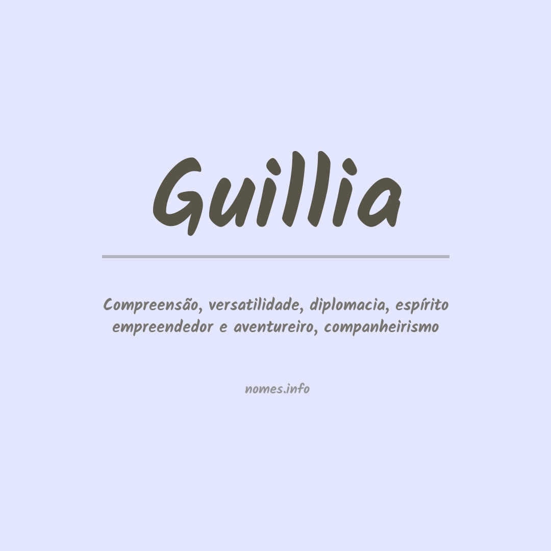 Significado do nome Guillia