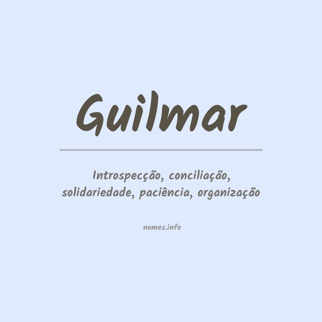 Significado do nome Guilmar