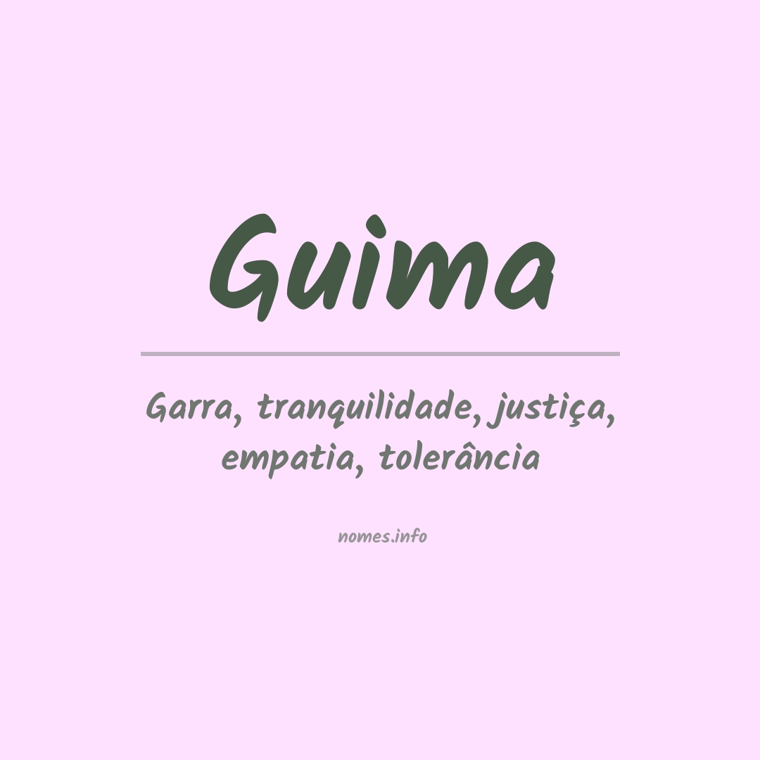 Significado do nome Guima