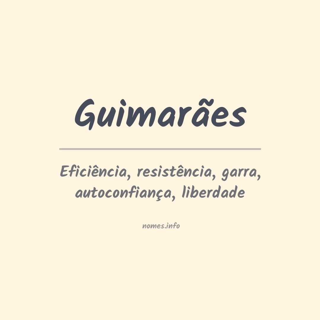 Significado do nome Guimarães
