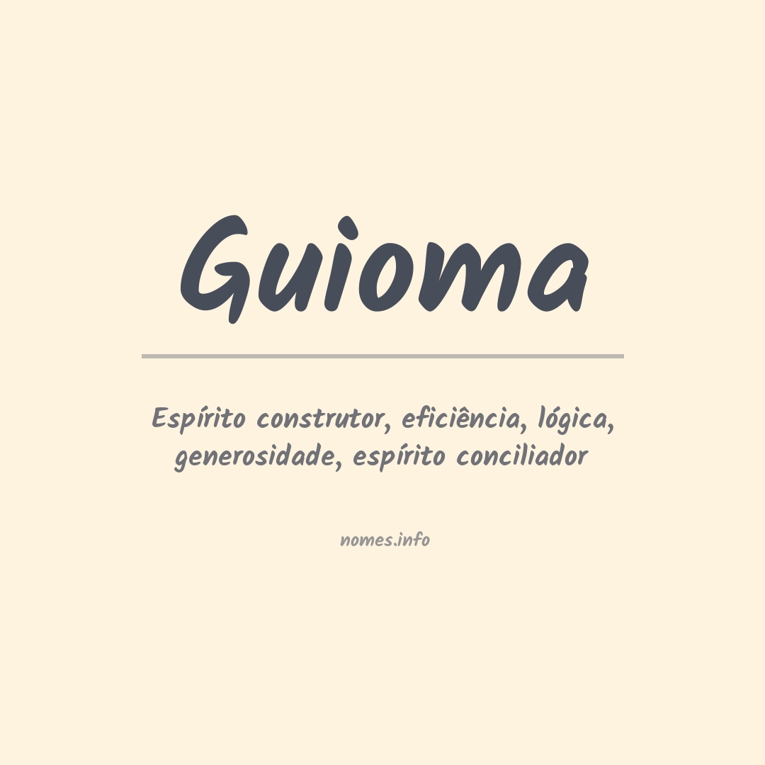 Significado do nome Guioma