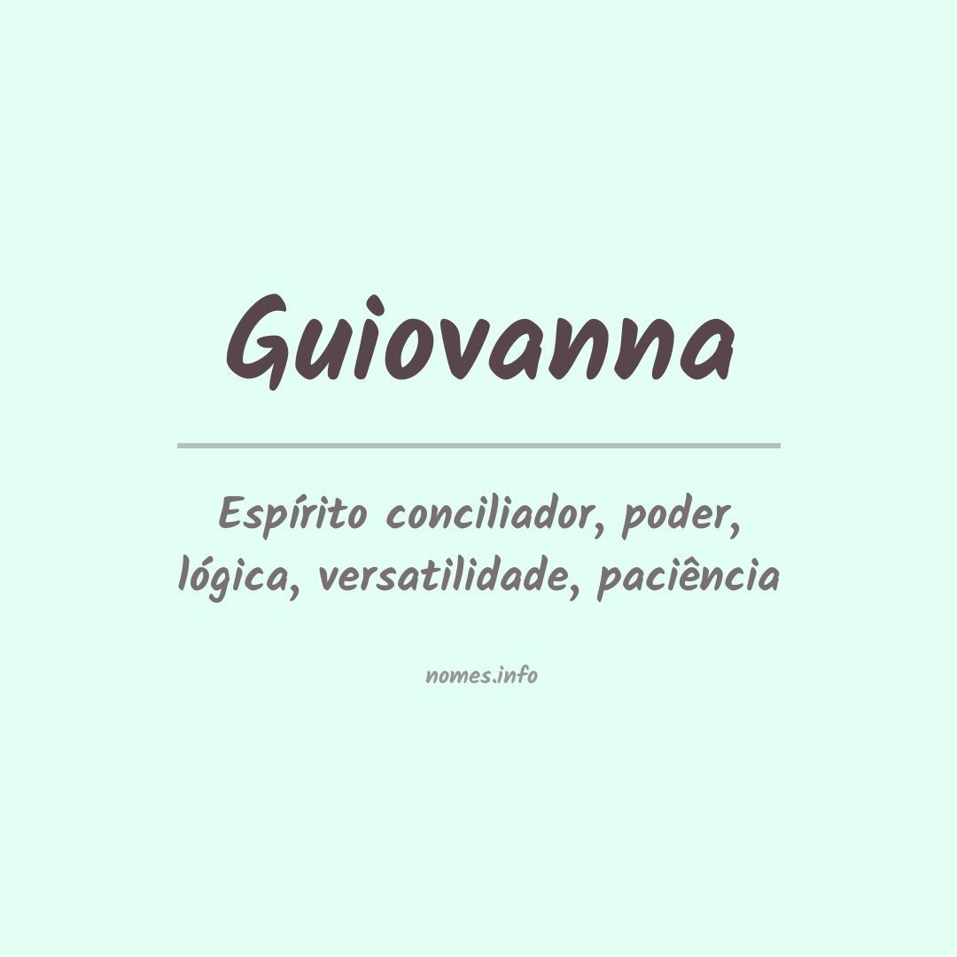 Significado do nome Guiovanna