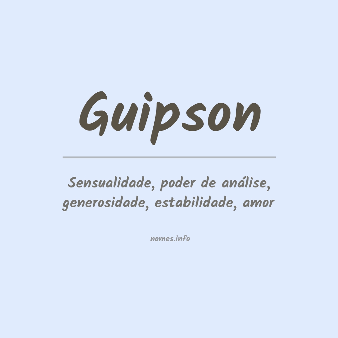 Significado do nome Guipson