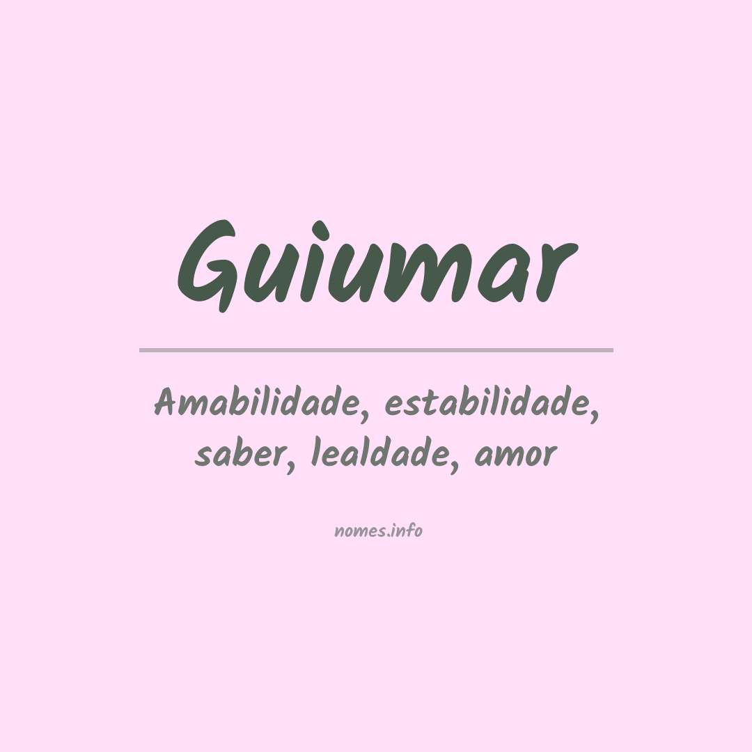 Significado do nome Guiumar