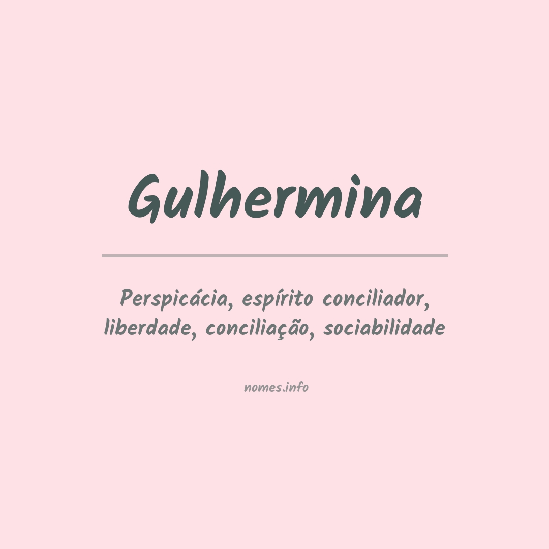 Significado do nome Gulhermina