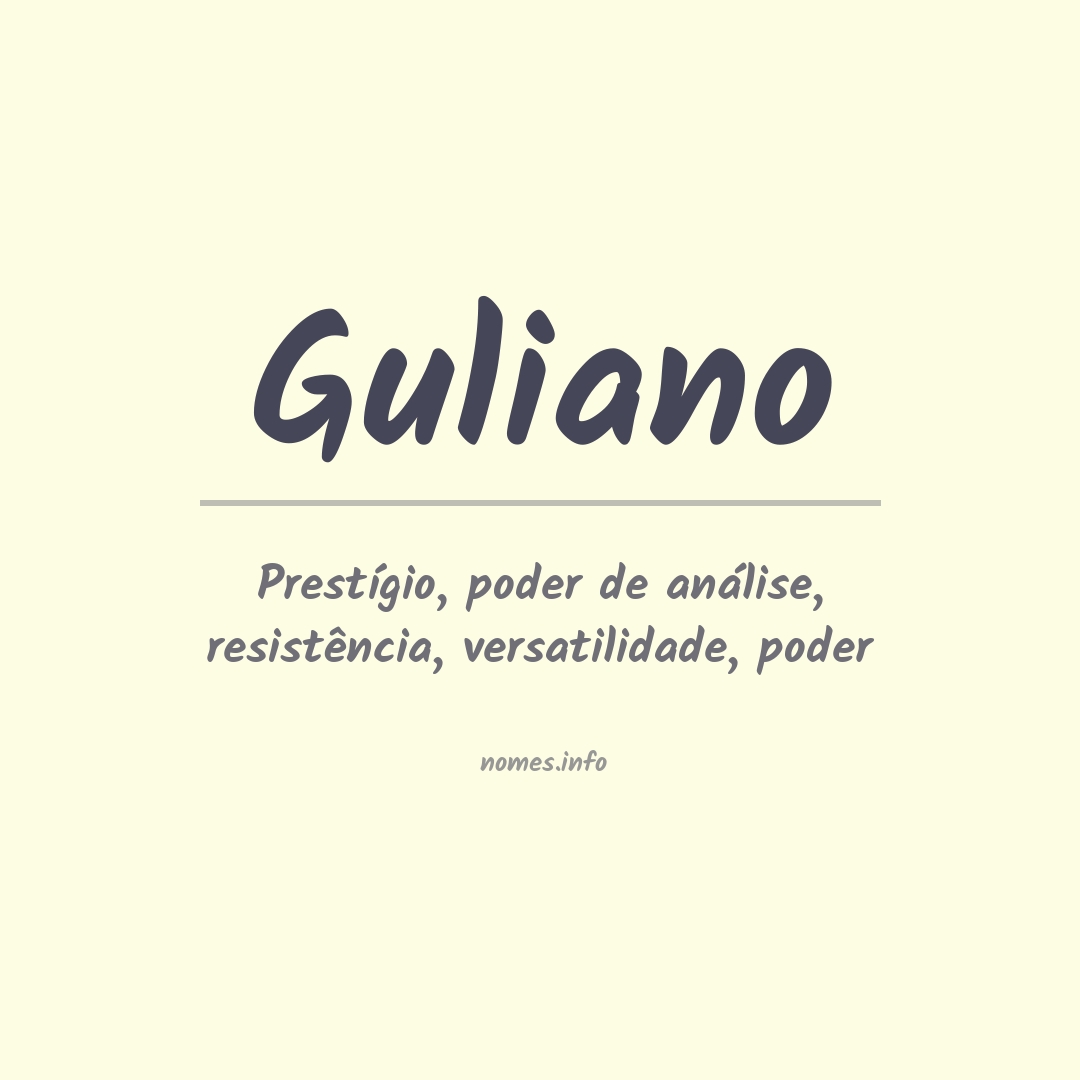 Significado do nome Guliano