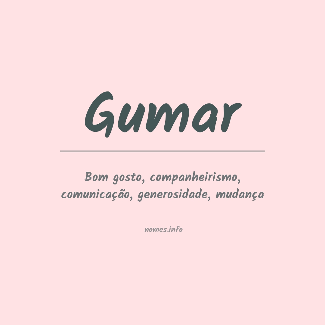 Significado do nome Gumar