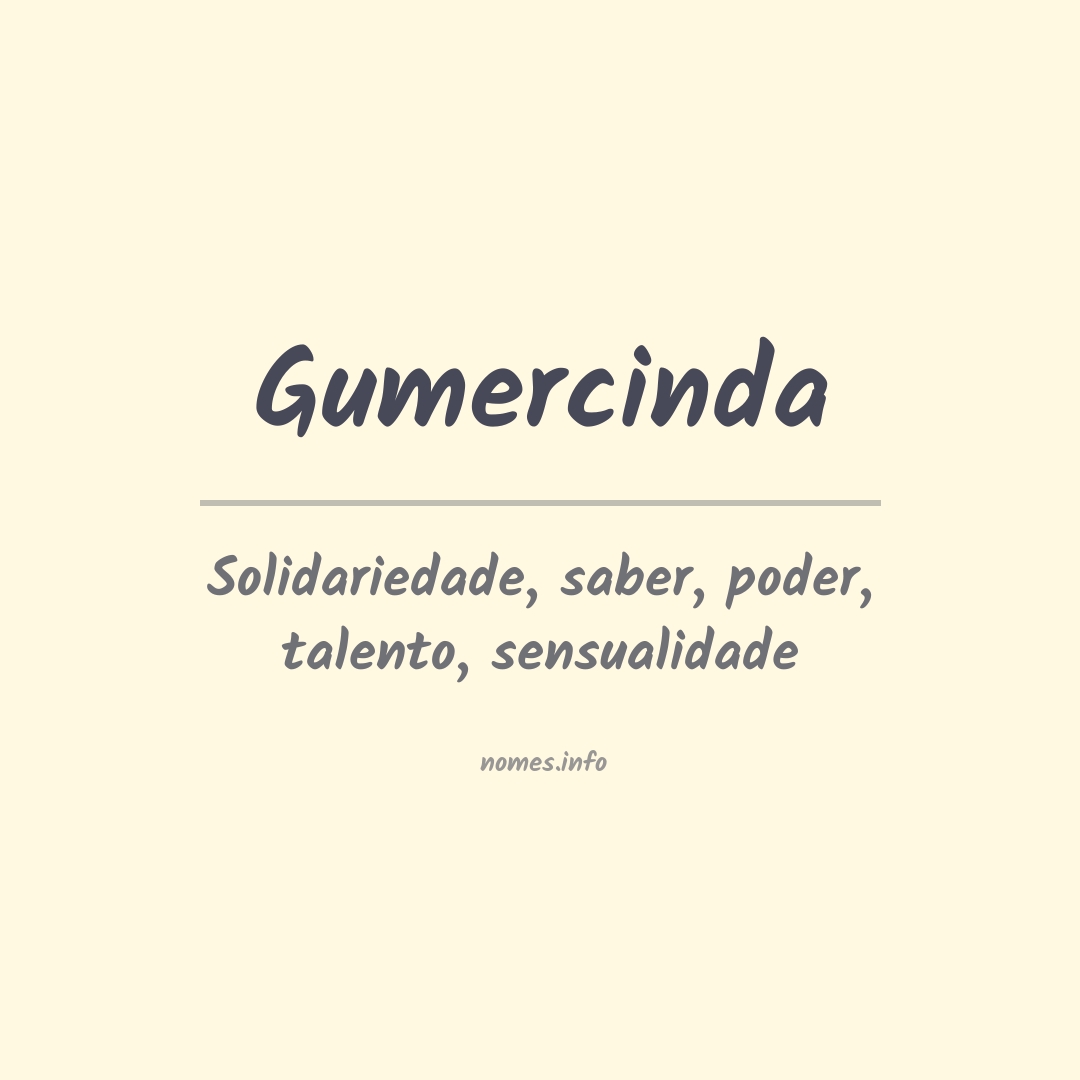 Significado do nome Gumercinda