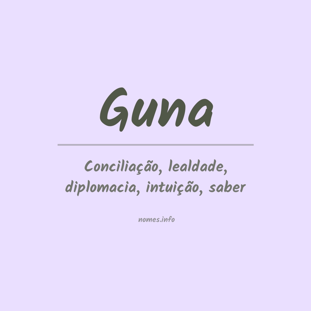 Significado do nome Guna Significado do nome Guna