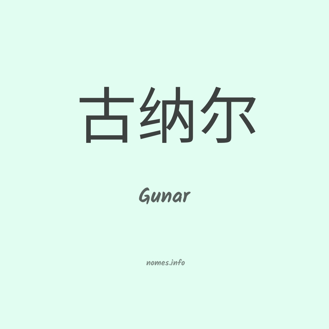Gunar em chinês Gunar em chinês