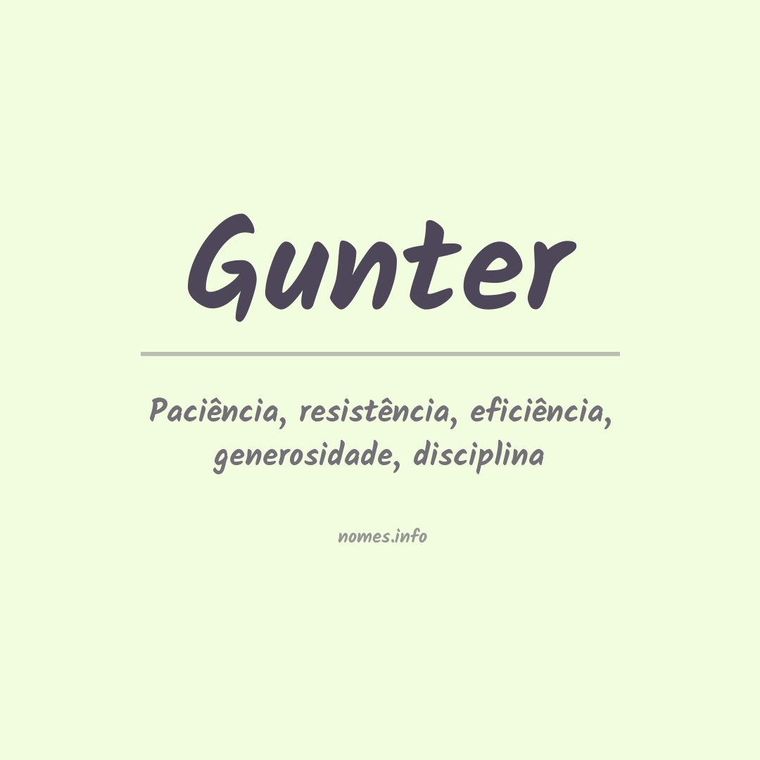 Significado do nome Gunter