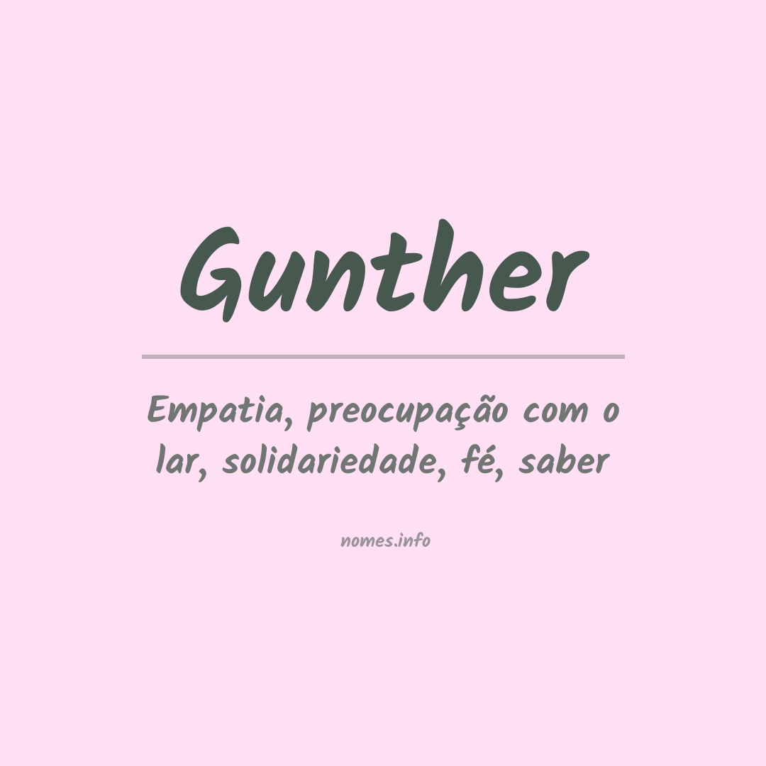 Significado do nome Gunther