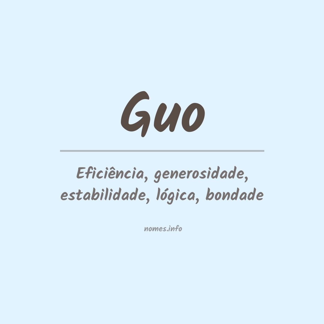 Significado do nome Guo