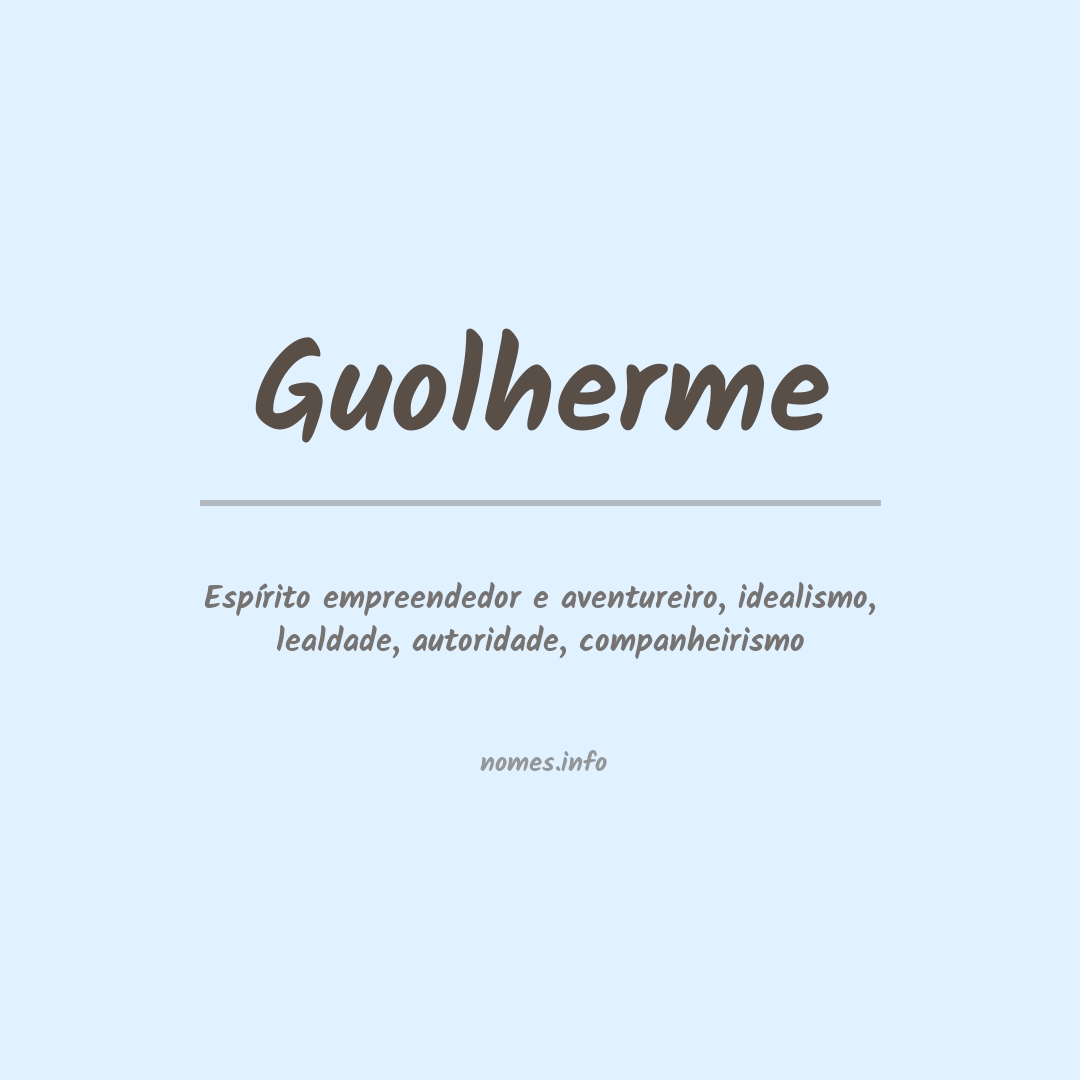 Significado do nome Guolherme