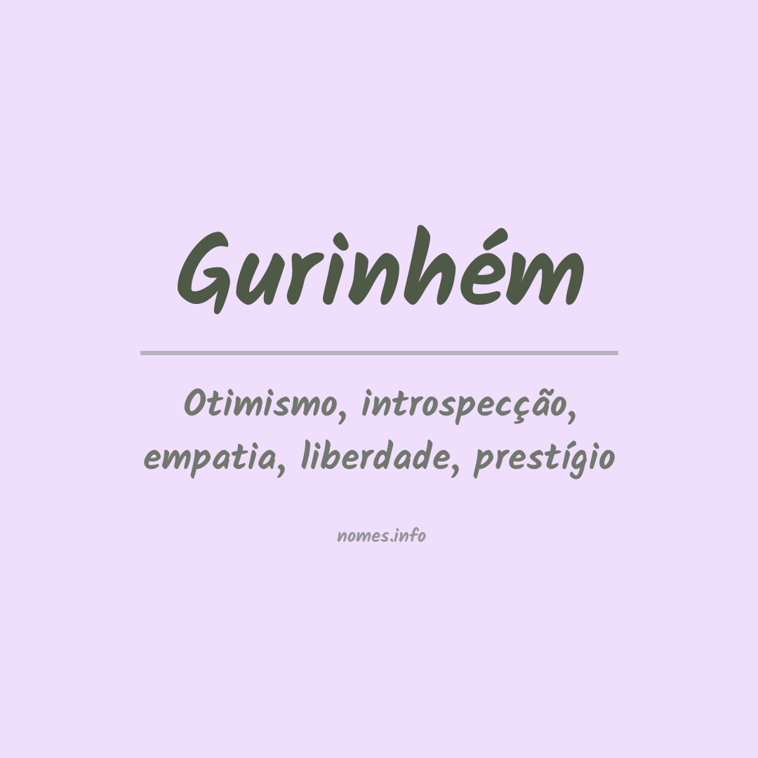Significado do nome Gurinhém