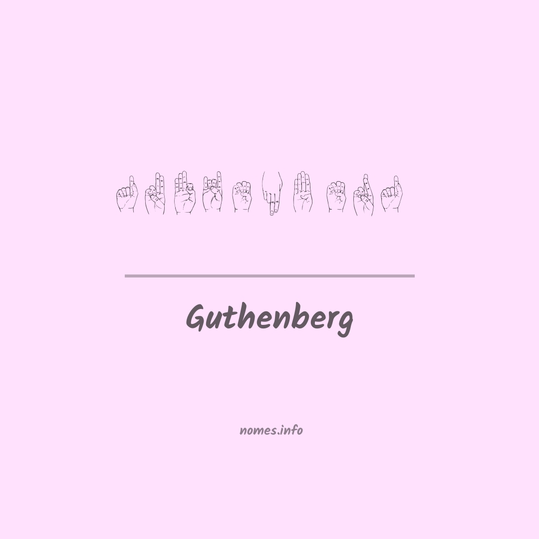Guthenberg em Libras