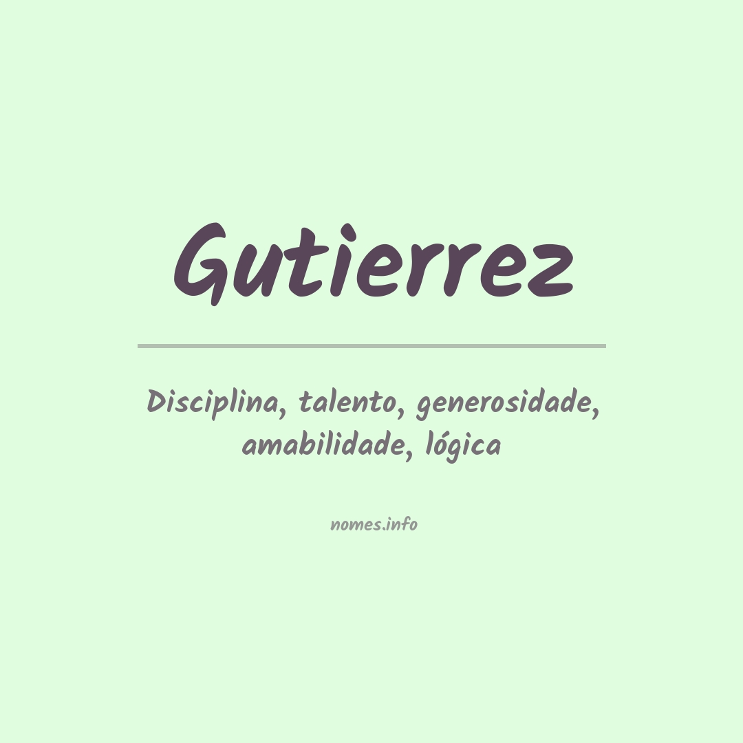 Significado do nome Gutierrez