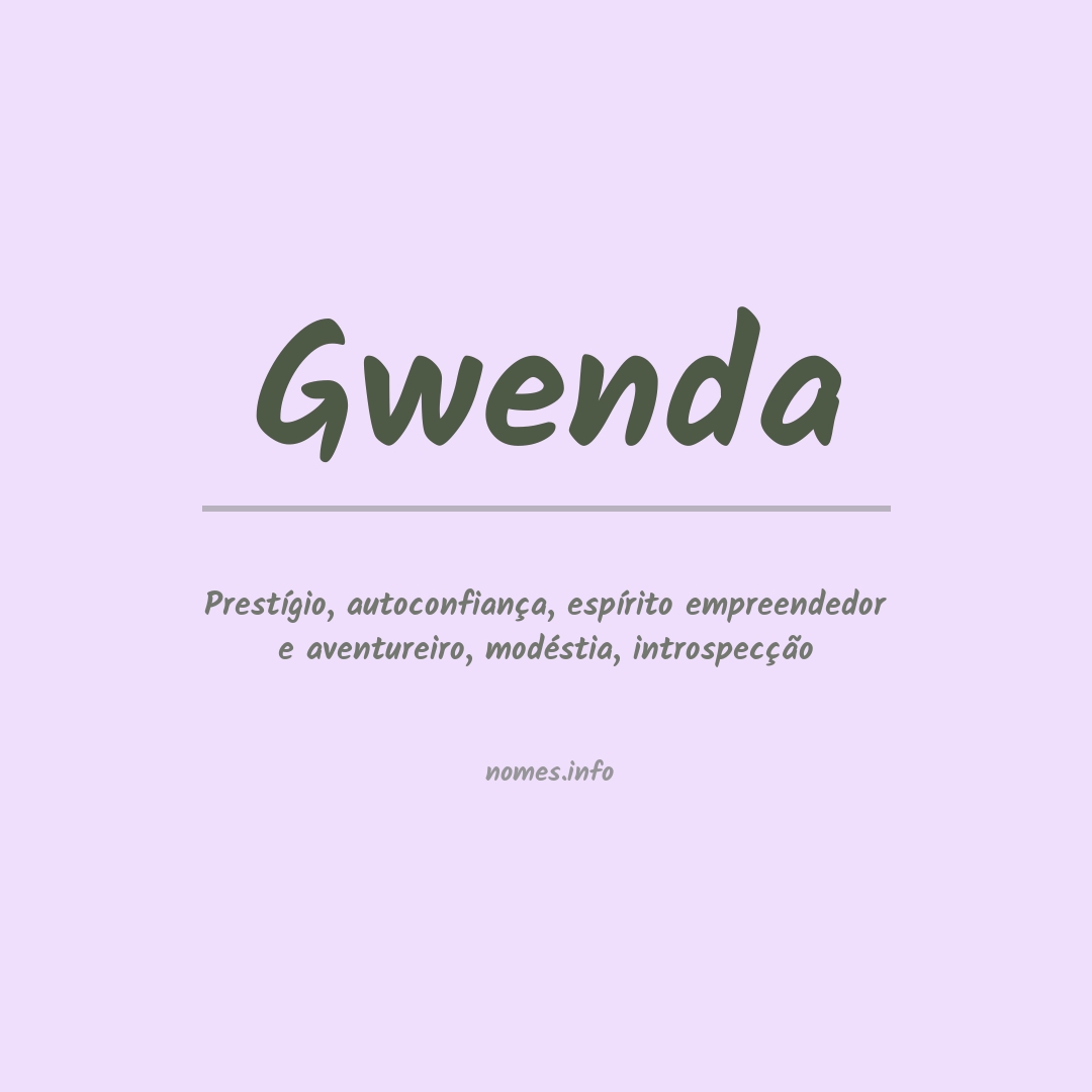 Significado do nome Gwenda