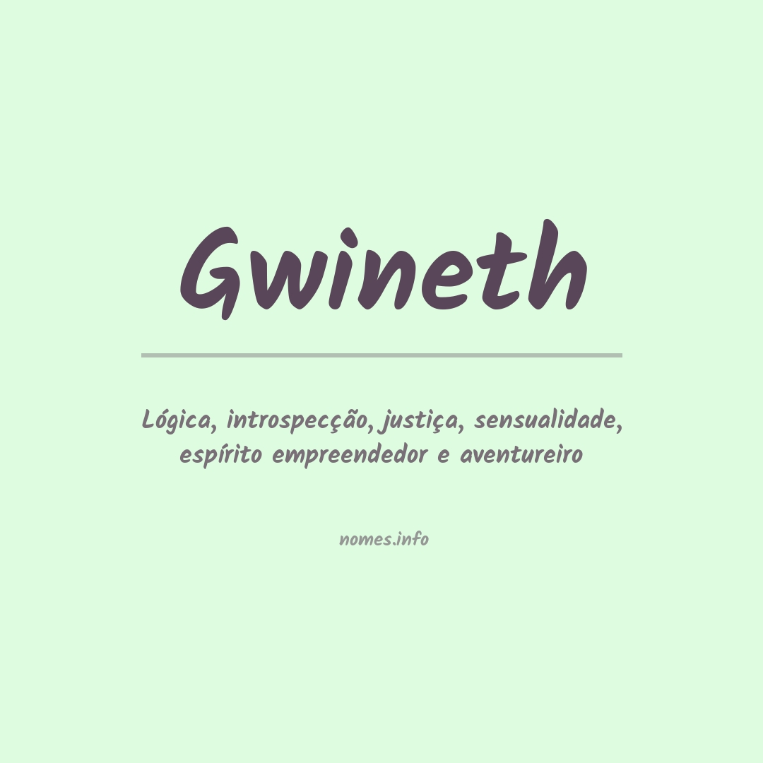 Significado do nome Gwineth