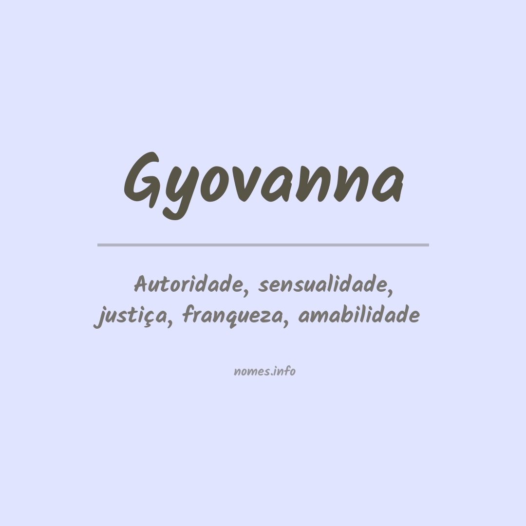 Significado do nome Gyovanna