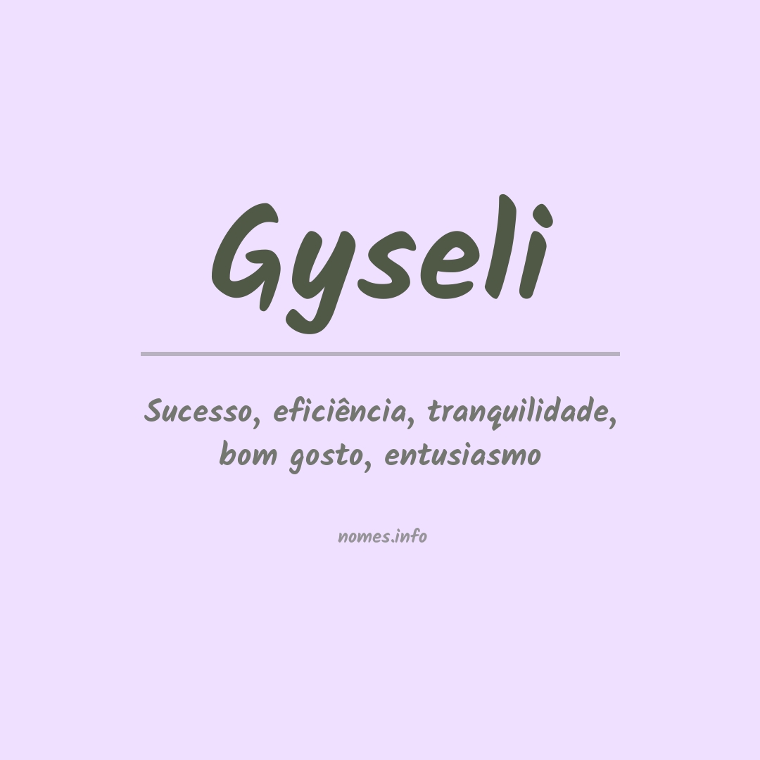 Significado do nome Gyseli