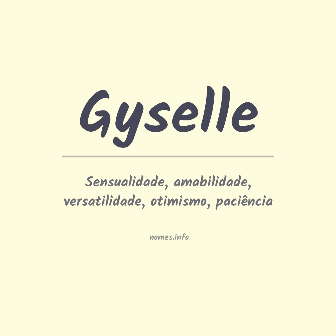 Significado do nome Gyselle