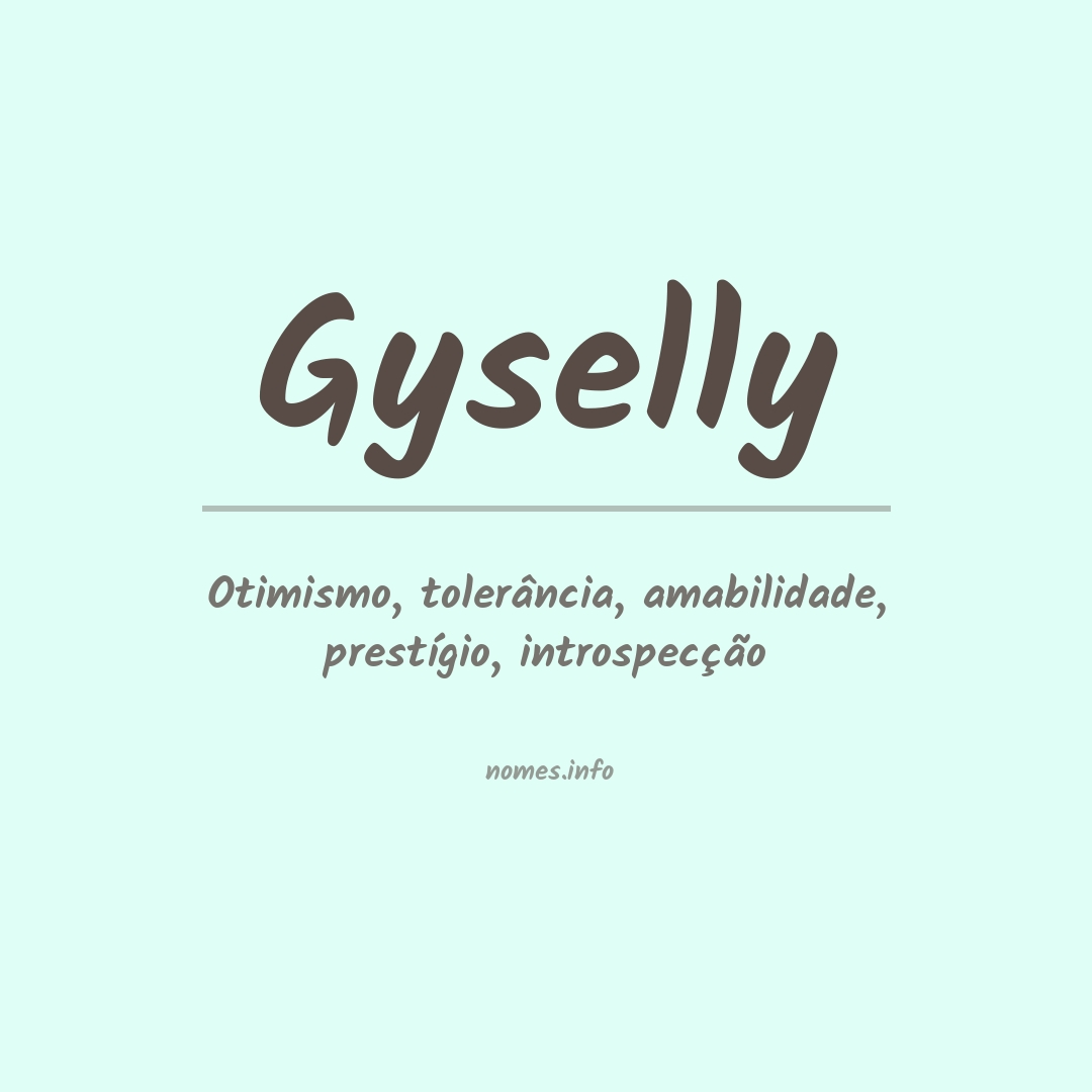 Significado do nome Gyselly