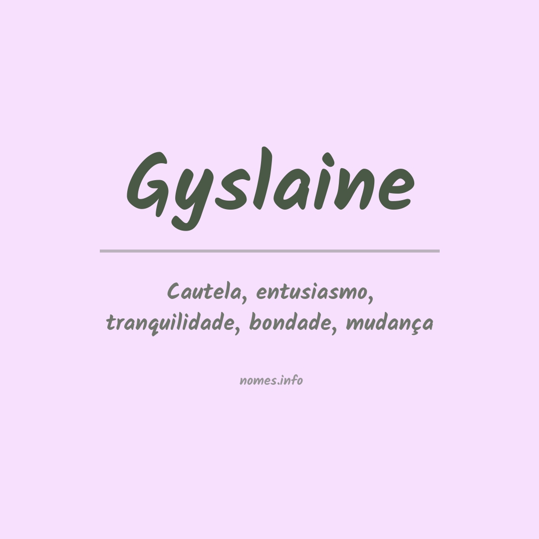 Significado do nome Gyslaine