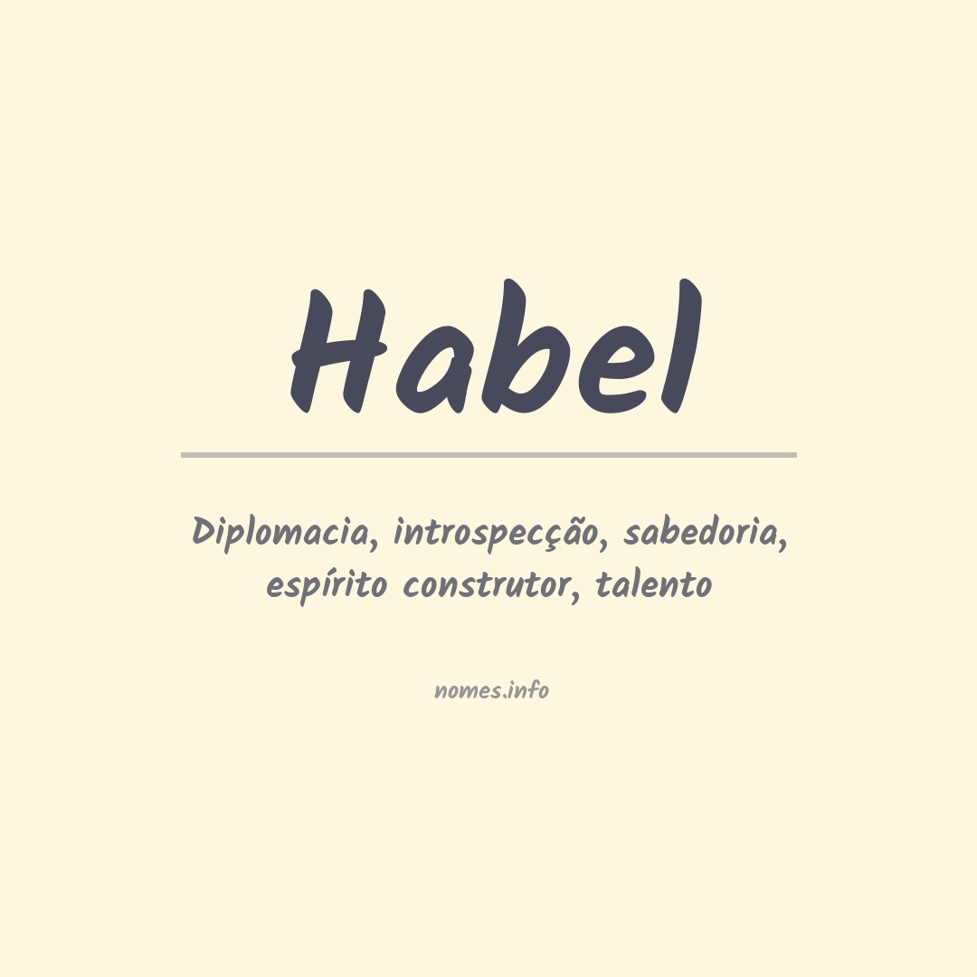 Significado do nome Habel