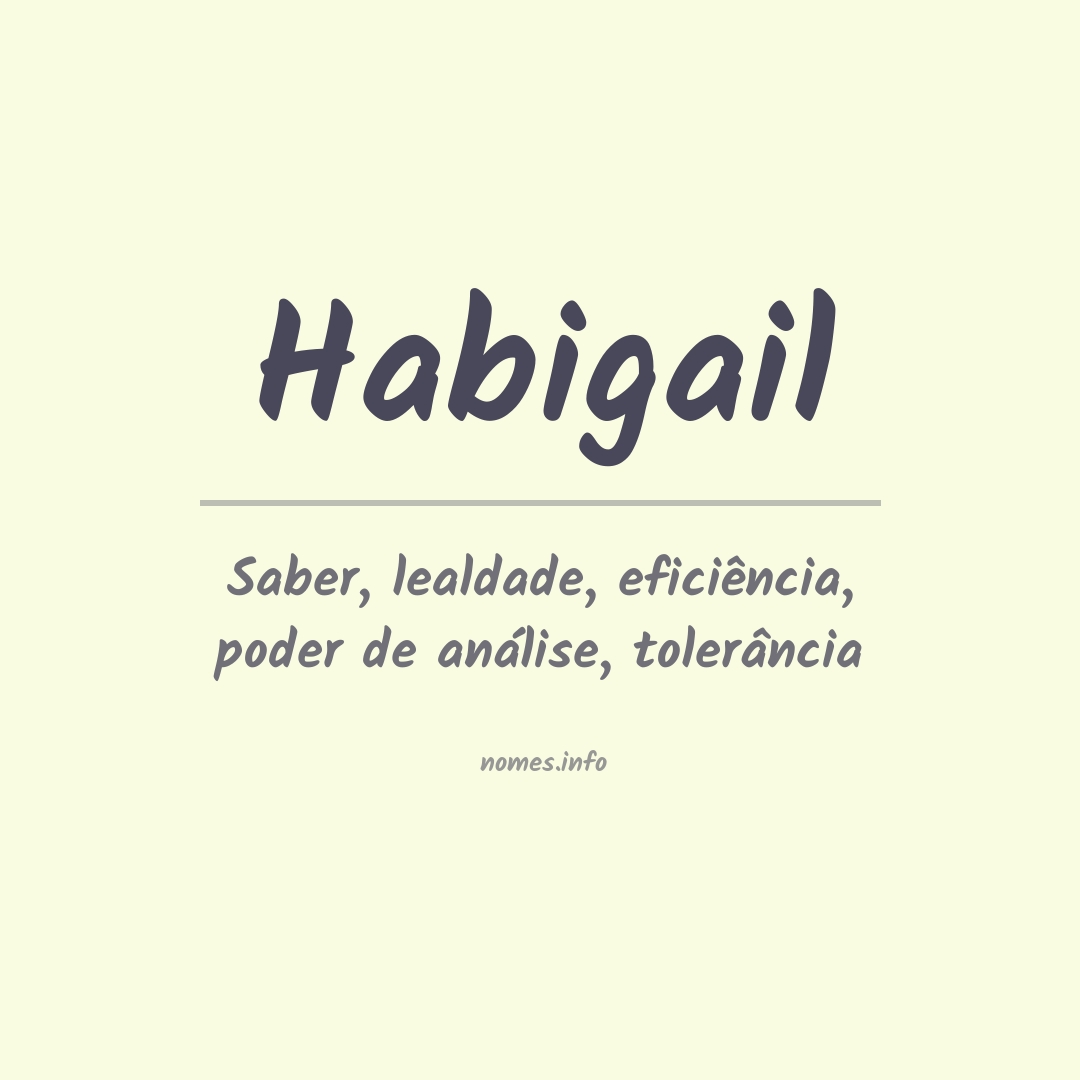 Significado do nome Habigail