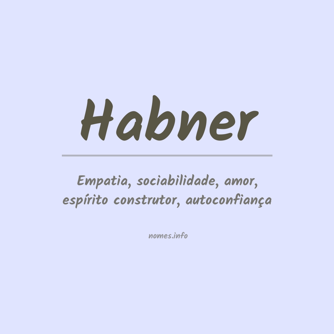 Significado do nome Habner