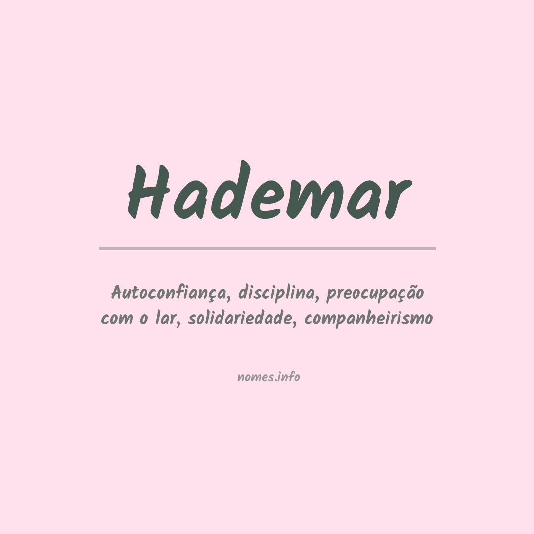 Significado do nome Hademar