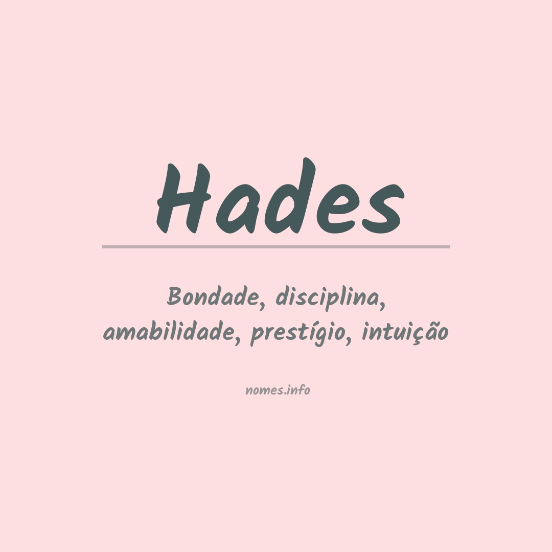 Significado do nome Hades