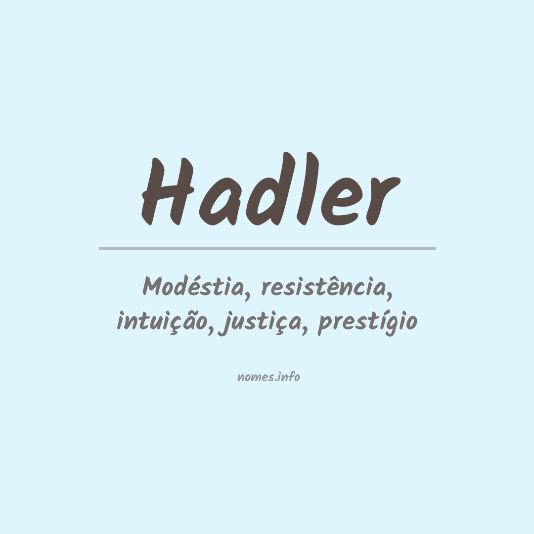Significado do nome Hadler