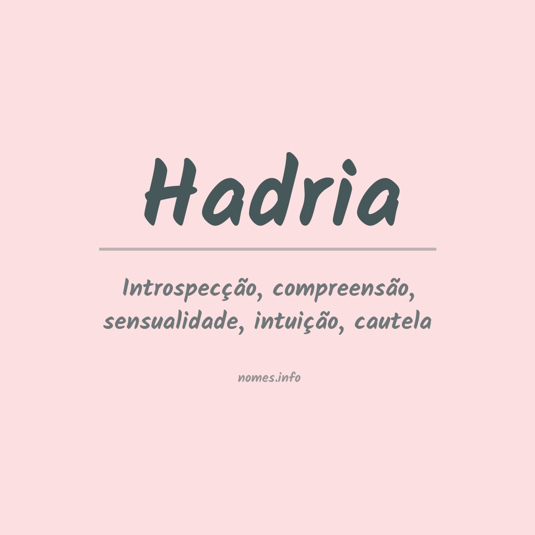 Significado do nome Hadria