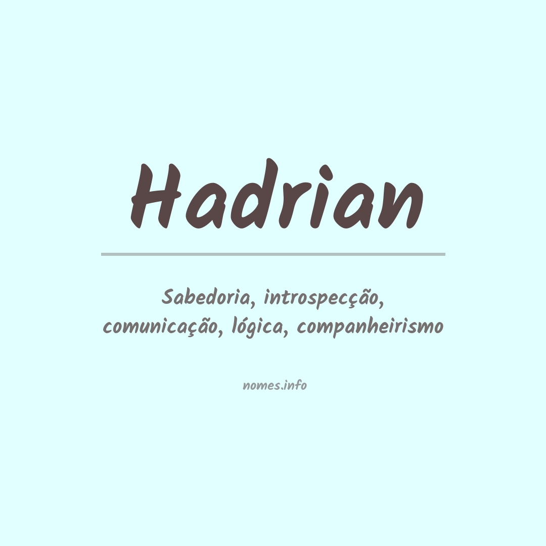 Significado do nome Hadrian