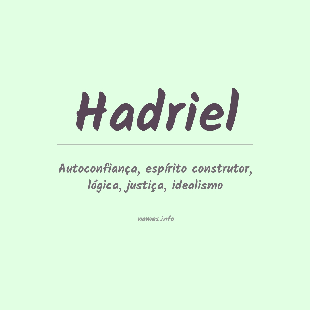 Significado do nome Hadriel