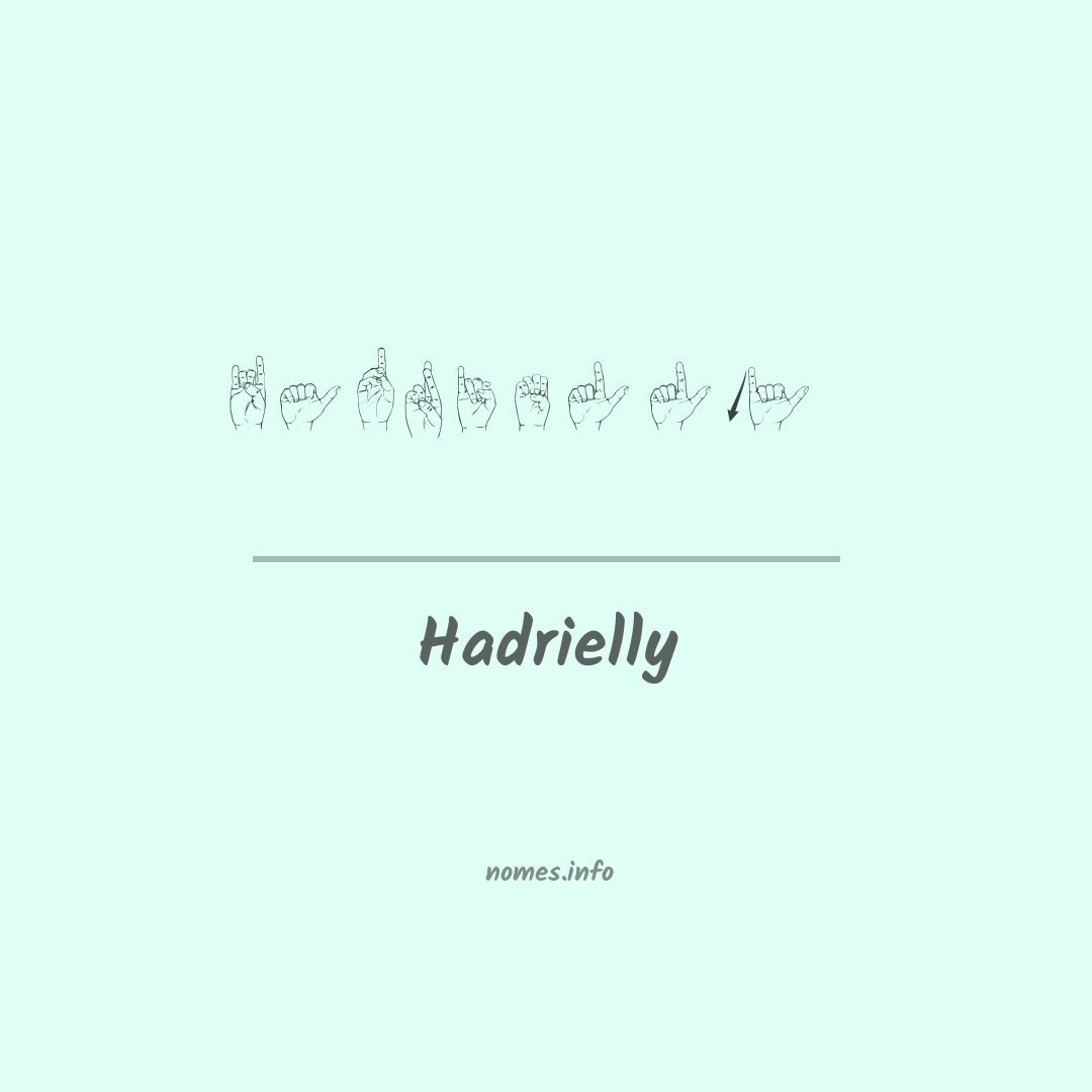 Hadrielly em Libras