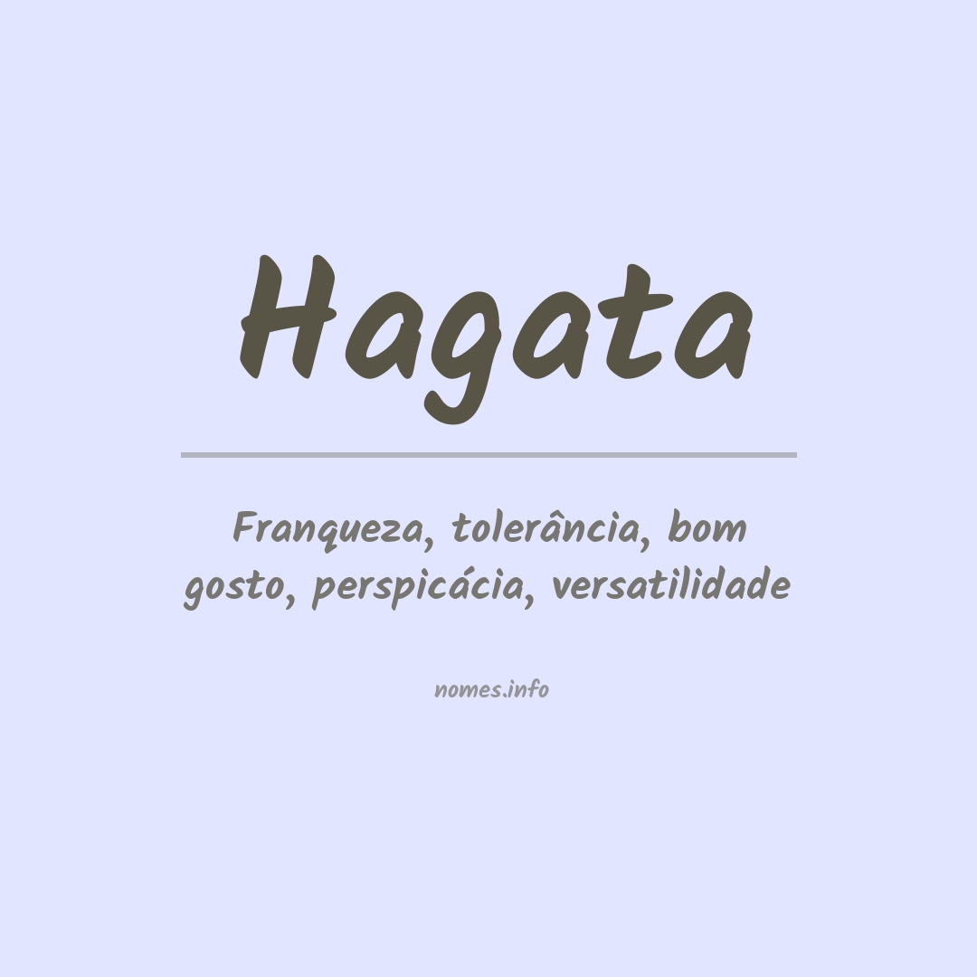 Significado do nome Hagata