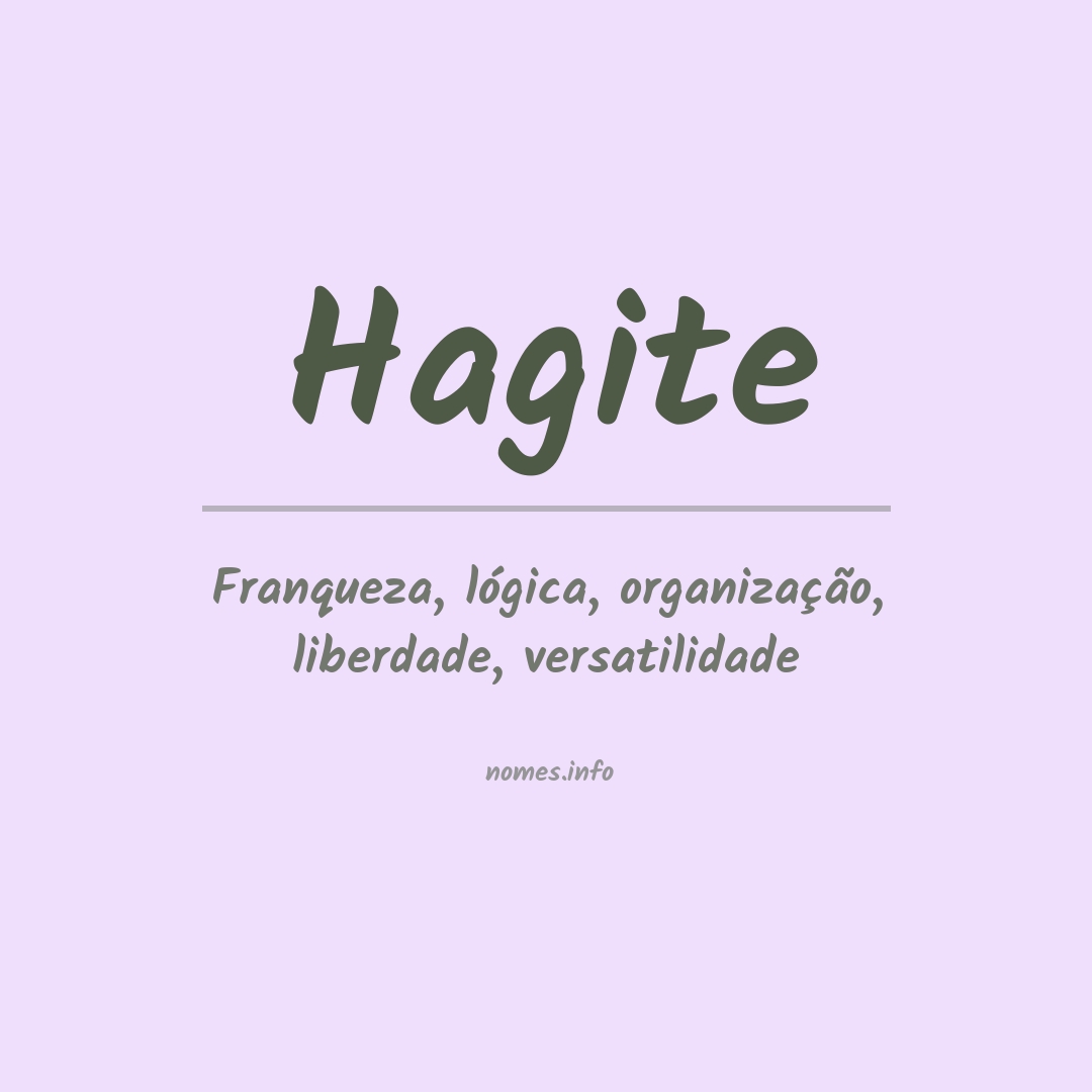 Significado do nome Hagite
