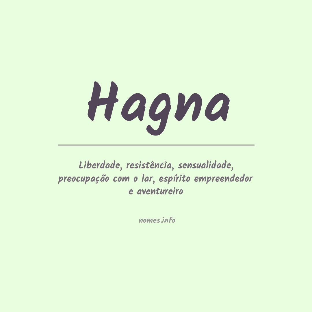 Significado do nome Hagna Significado do nome Hagna