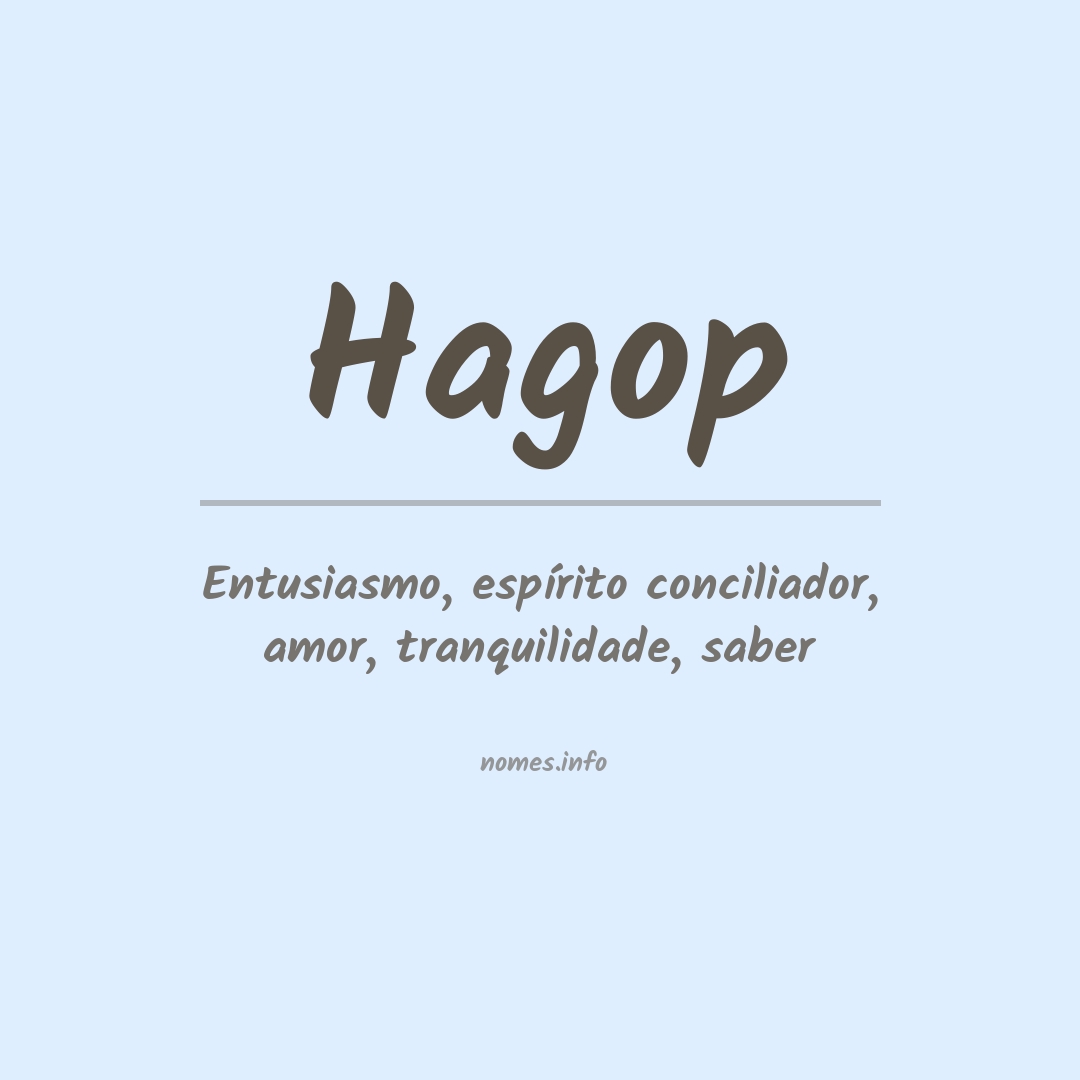 Significado do nome Hagop
