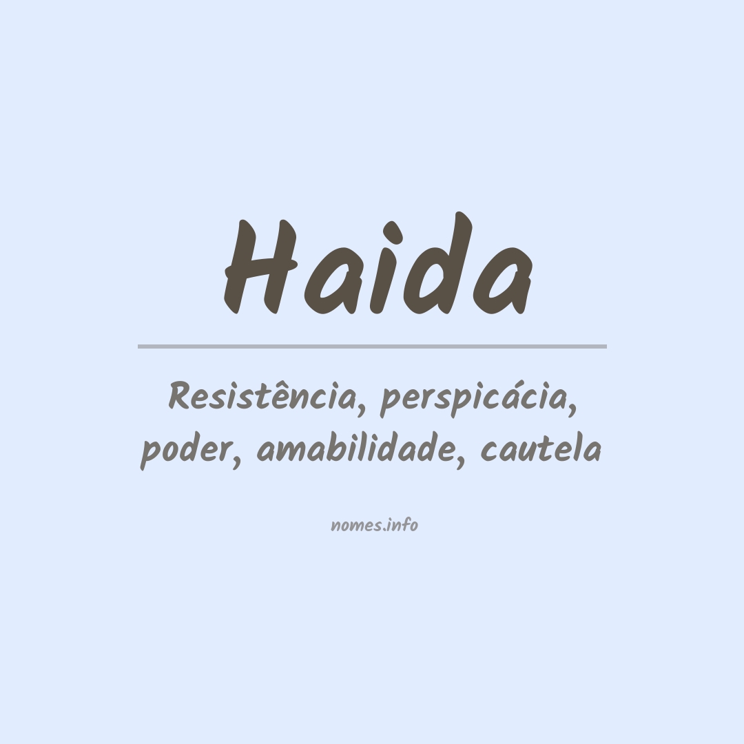 Significado do nome Haida