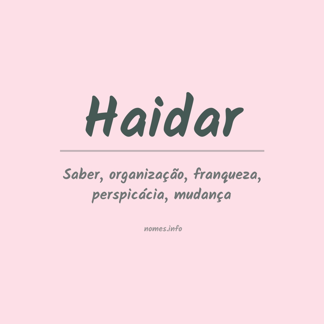 Significado do nome Haidar
