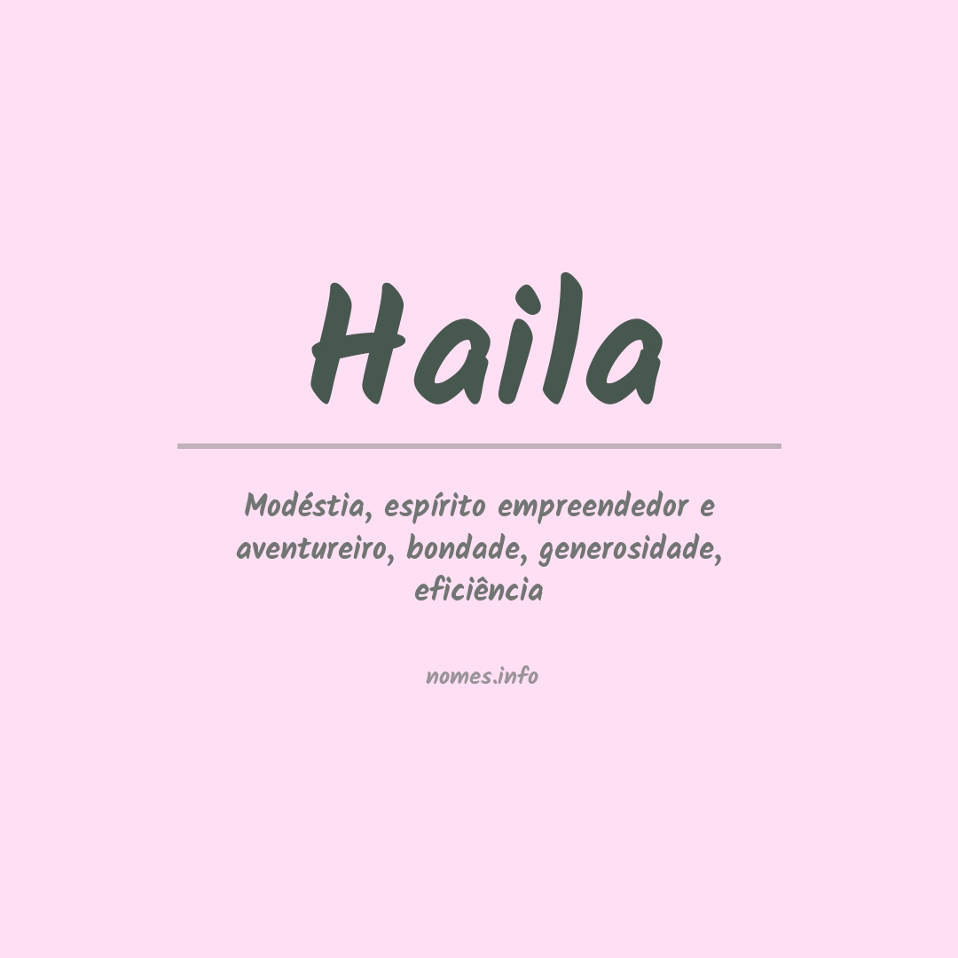 Significado do nome Haila