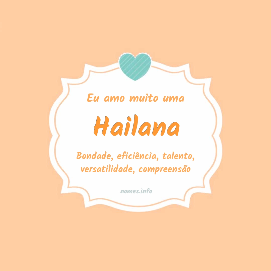 Eu amo muito Hailana
