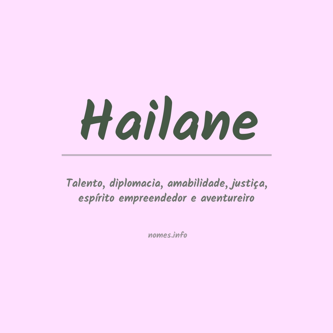 Significado do nome Hailane