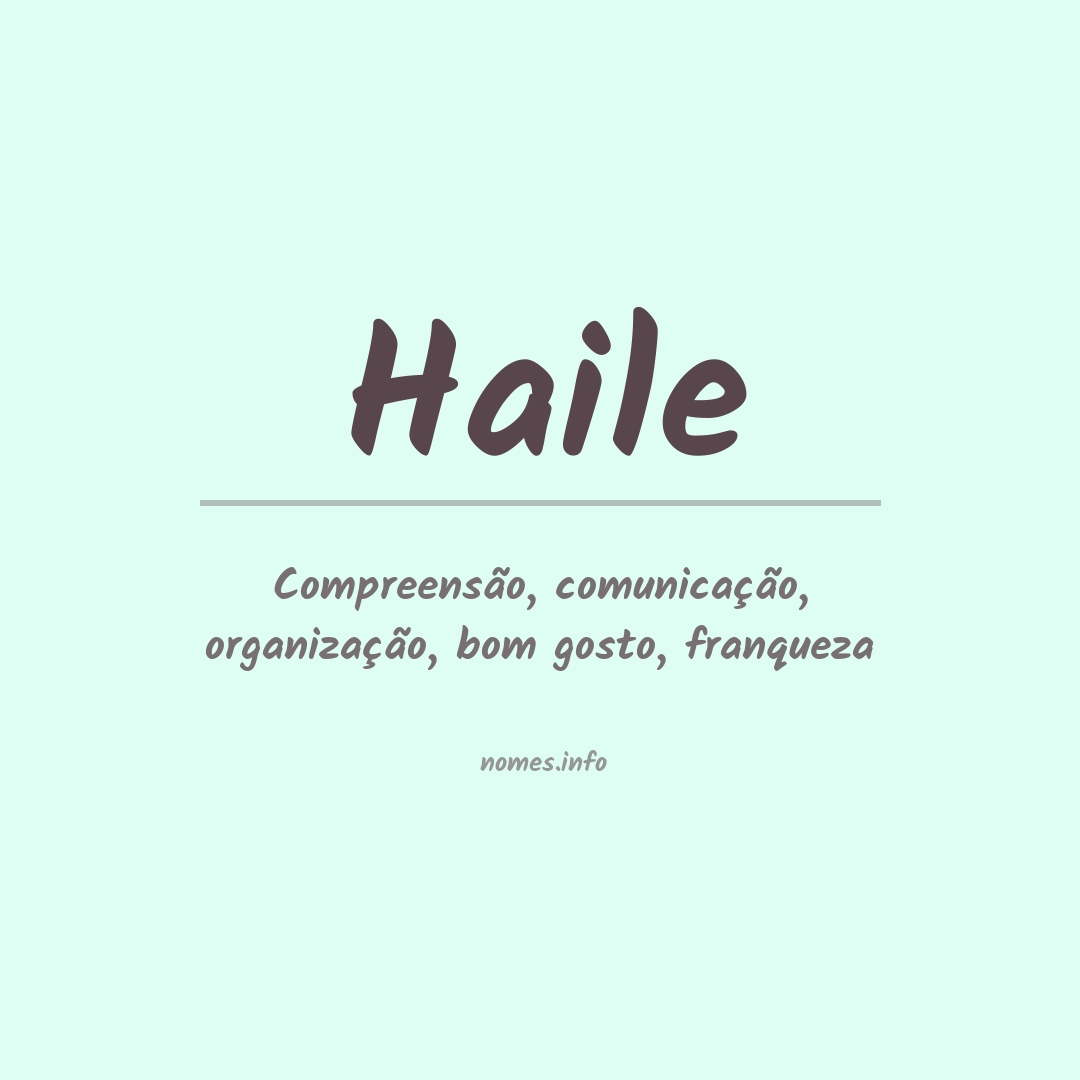 Significado do nome Haile