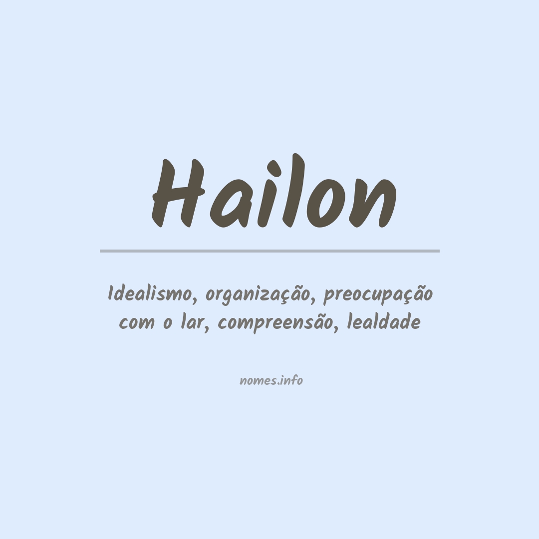 Significado do nome Hailon