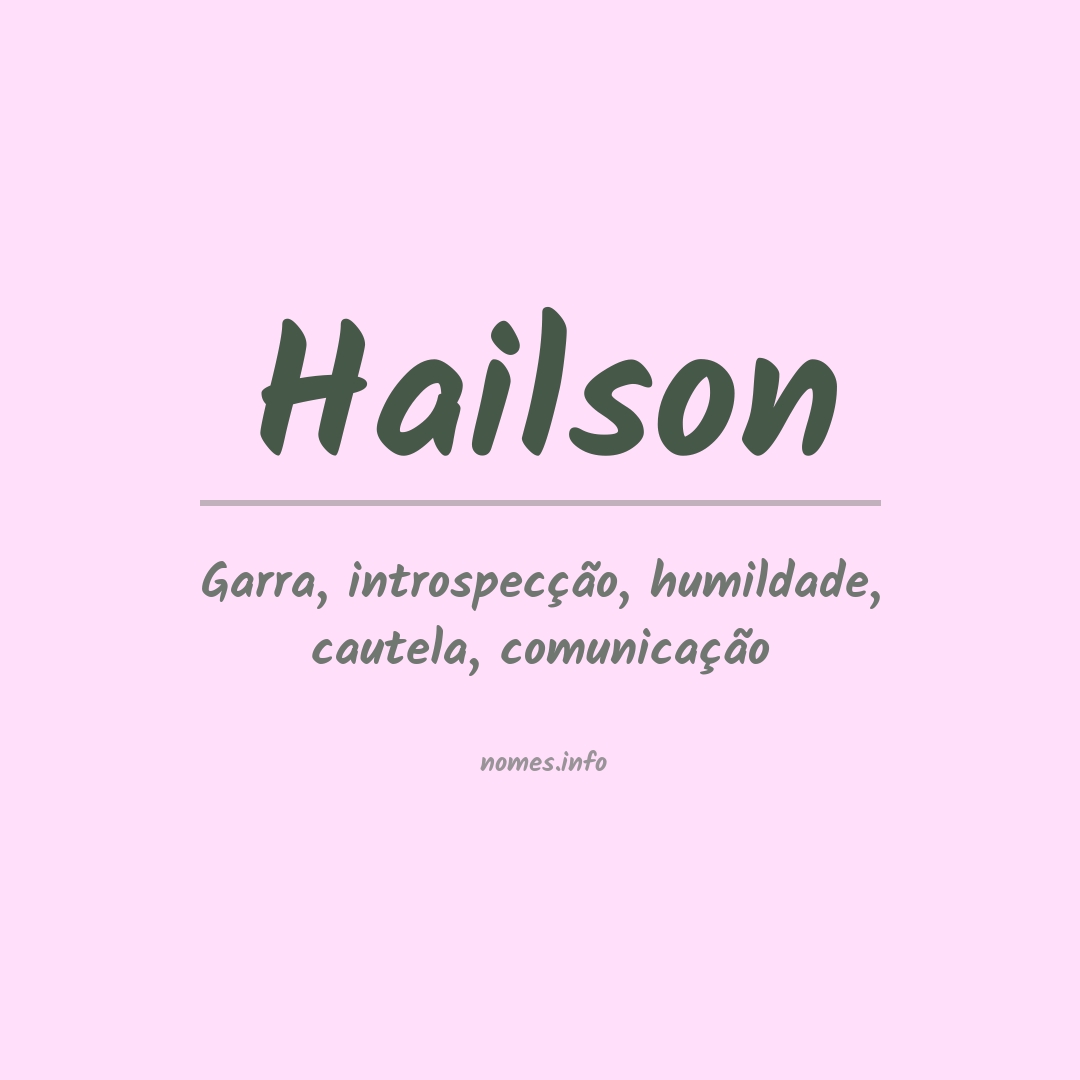 Significado do nome Hailson